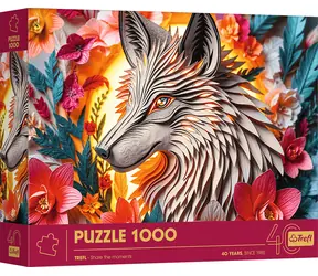 Trefl Puzzle Papierkunst: Wolf / 1000 Teile / 68,3 x 48 cm / für Erwachsene