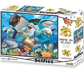 Prime 3D-Puzzle Unterwasser-Selfie / 3D-Effekt / 63 Teile