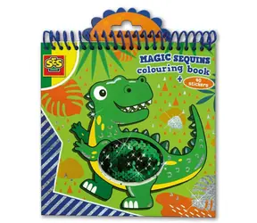 SES Magic Dino Malbücher mit Pailletten blau, grün / ab 3 Jahren