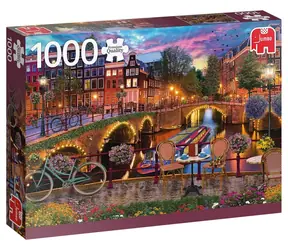 JUMBO-Puzzle Wasserkanäle in Amsterdam / 1000 Teile / ab 12 Jahren