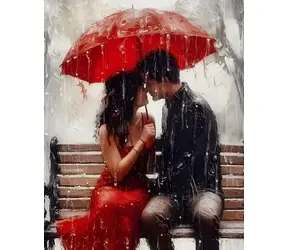 Diamantmalerei - Liebe in allen Wetterlagen / 30 x 40 cm