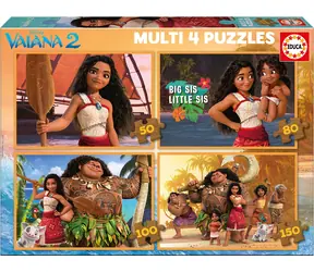 Educa Puzzle Vaiana 2 / 4in1 (50 & 80 & 100 & 150 Teile)