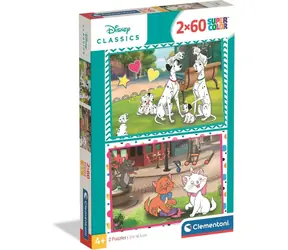 Clementoni Puzzle Disney: 101 Dalmatiner und Aristocats / 2 x 60 Teile / ab 4 Jahren