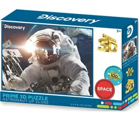 Prime 3D-Puzzle Astronauten-Nahaufnahme / 100 Teile / 3D-Optik / 31 × 23 cm