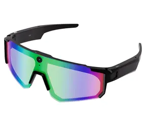 Colmi V06 AI, schwarz, blaue Gläser / Intelligente Sonnenbrille / 8-MP-Kamera / 2K-Video / Bluetooth 5.3 + WLAN / IP54