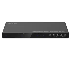 Digitus DS-55345 schwarz / HDMI-Matrix-Switch / 4x2 / Multi-Viewer / 4K30Hz / RS232