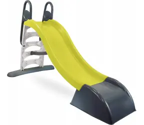 MOCHTOYS Rutsche 180 cm grün-grau / mit Schlauchanschluss / UV-Filter / rutschfeste Stufen