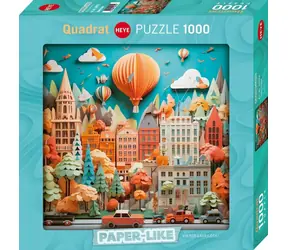 HEYE Puzzle Stadtlandschaft / Papierähnlich / Quadratisch / 1000 Teile