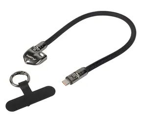 Lanberg USB-C - USB-C-Ladekabel, schwarz, Schlüsselanhänger, 0,3 m, 240 W