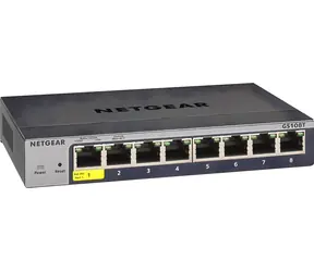 Netgear GS108T-300PES / Switch / 8x Gigabit LAN / SMART Managed / Lüfterlos
