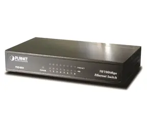 Planet FSD-803 / Switch / 8x 10/100 / Desktop / Metall / Lüfterlos