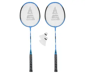 SULOV blau / Badminton-Set / 2x Schläger 24 cm / 2x Bälle / Reisetasche