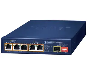 Planet BSP-115HP-5A / PoE-Switch Solar Hybrid / 5x 1Gb / 1x SFP / PoE++ 802.3bt / -20 bis 65°C