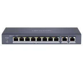 HIKVISION DS-3E0310P-E/M / Switch / 8x 100 Mbps RJ-45 PoE / 2x GbE RJ-45 / 60 W PoE-Budget / Erweiterung