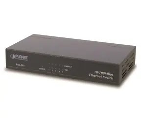Planet FSD-503 / Switch / 5x 10/100 Mbps / Metall / lüfterlos
