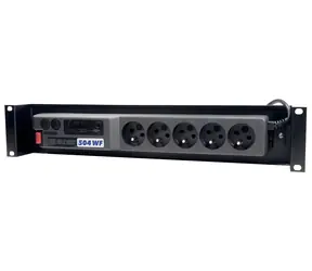 Acar A-504 / Netzteilpanel mit Überspannungsschutz / 5 x 230 V / 19"-Rackmontage / 3 m Kabel