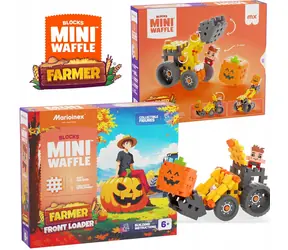 MARIOINEX Mini-Waffelbauern-Bagger-Bausatz / 50 Teile