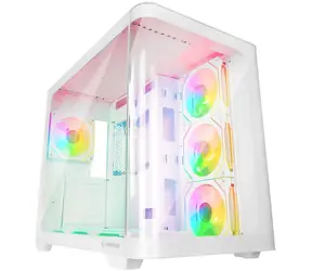 Rampage Loopy weiß / PC-Gehäuse / ATX / Aquarium-Design / 7x ARGB-Lüfter / Infinity HUB