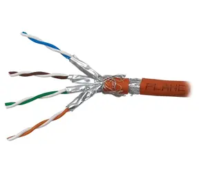 Planet Elite SFTP Cat6A orange / Installationskabel / Draht / 500 MHz / LS0H / geschirmt / 500 m