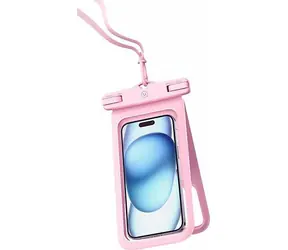 USAMS FSD1403 pink / Wasserdichtes Gehäuse / Doppelgehäuse / für bis zu 6,7" / IP68