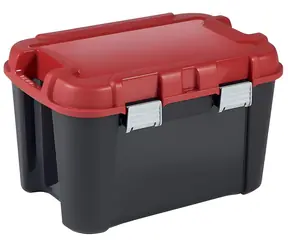 Keter Totem Werkzeugkasten schwarz/rot / 60 l / 59 x 39,5 x 36 cm