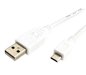 OEM weiß / Kabel USB-A auf microUSB B / 5-polig / 1,8 m