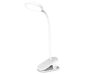 Colorway CW-DL02B-B weiß / LED-Schreibtischlampe mit Klemme / Akku
