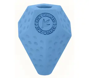 KIWI WALKER Spielzeug DIABALL Maxi blau / Gummi / Loch für Leckerlis / Für Hunde / 10 cm