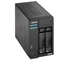 Asustor AS6702T v2 / NAS-Server / 2x 2,5"/3,5" SATA III / Celeron N5105 2,0 GHz / 4GB RAM / 2x 5GbE / 4X M.2 / HDMI
