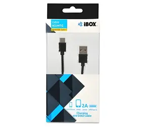 ibox IKUMTC schwarz / USB-Kabel / USB-A auf USB-C / USB 3.2 Gen 1 / 1 m