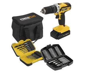 PowerPlus POWX00840 / Akku-Schlagbohrmaschine / mit Zubehör (53-teilig)
