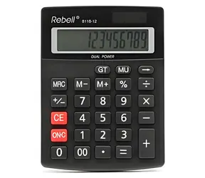 Rebell Taschenrechner RE-8118-12 BX schwarz / Tischgerät / 12-stellig