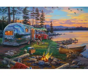 Schmidt Puzzle Camping am See / 1000 Teile / ab 12 Jahren