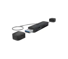 Icy Box IB-CR203-CU3 schwarz / Externer Speicherkartenleser / USB-A & USB-C 3.2 Gen 1