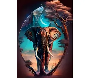 Diamantmalerei - Afrikanisches Juwel / 30 x 40 cm