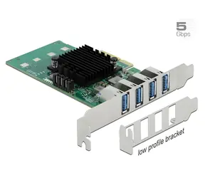 DeLock PCIe x4 / USB-Controller / 4X USB 3.0 Typ-A / Low Profile