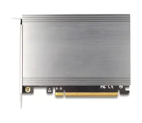 DeLock 90210 / 4X M.2 NVMe Controller / PCIe x16 4.0 / Kühlkörper + LED