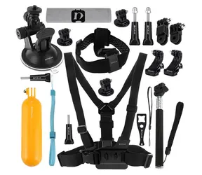 Puluz PKT18 / Zubehörset für Actionkameras / 20 Teile / GoPro, DJI OSMO Action, Insta360