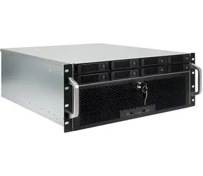 Inter-tech IPC 4U-4708 schwarz / Servergehäuse / 4U / ATX, E-ATX / 8x Hot-Swap 3,5" / 6x 80-mm-Lüfter