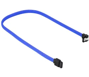 Sharkoon SATA III blau / Datenkabel / 90°-Stecker / 45 cm