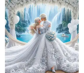 Diamantmalerei - Hochzeit / 30 x 40 cm