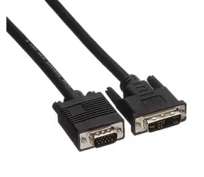 DVI (12+5) Stecker auf VGA Stecker / Videokabel / 2 m / schwarz