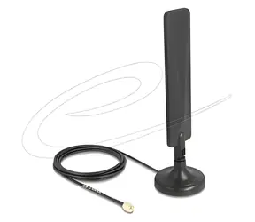 DeLock schwarz / Antenne 5G/LTE / SMA / 3 dBi / omnidirektional / RG-174 3M / Magnetständer