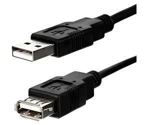 Logo Economy / Verlängerungskabel / USB 2.0 Typ-A Stecker - Typ-A Buchse / 3 m / schwarz
