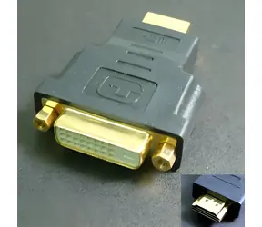 Logo HDMI - DVI-D (24+1) schwarz / Adapter / Vergoldete Anschlüsse / Dual Link / Full HD