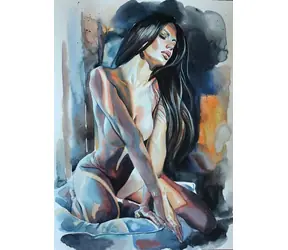 Diamantmalerei - Akt einer Frau / 30 x 40 cm