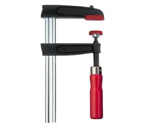 Bessey TPN50S12BE / Temperguss-Schraubzwinge mit Holzgriff / 500 x 120 mm / Spannkraft bis zu 5500 N
