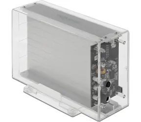 DeLock 42624 transparentes externes Gehäuse für 2x 3,5"-HDDs / SATA / USB-C 3.2 Gen 1