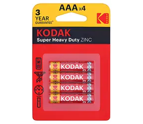 Kodak Super Heavy Duty AAA / Batterie / Zinkchlorid / 4 Stück / 1,5 V