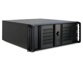 Inter-tech 4U-4098-S schwarz / Rack-Schrank / 19" / ATX / 2x USB 3.2 Gen1 / abschließbare Tür